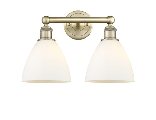 INNOVATIONS 616-2W-AB-GBD-751 Bristol Glass 2 16.5 inch Bath Vanity Light Antique Brass