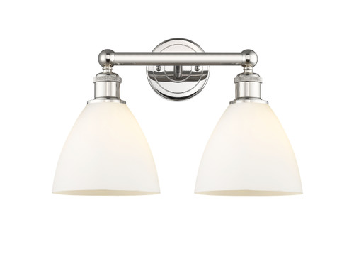 INNOVATIONS 616-2W-PN-GBD-751 Bristol Glass 2 16.5 inch Bath Vanity Light Polished Nickel
