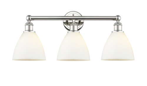 INNOVATIONS 616-3W-PN-GBD-751 Bristol Glass 3 25.5 inch Bath Vanity Light Polished Nickel