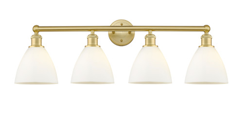 INNOVATIONS 616-4W-SG-GBD-751 Bristol Glass 4 34.5 inch Bath Vanity Light Satin Gold