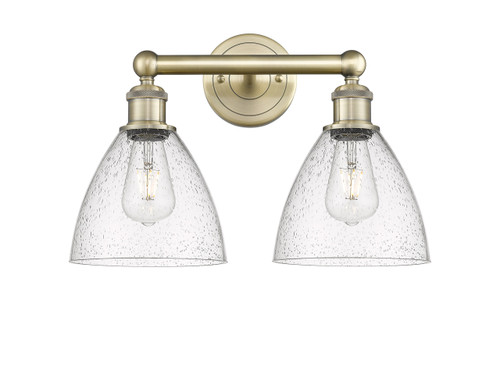 INNOVATIONS 616-2W-AB-GBD-754 Bristol Glass 2 16.5 inch Bath Vanity Light Antique Brass