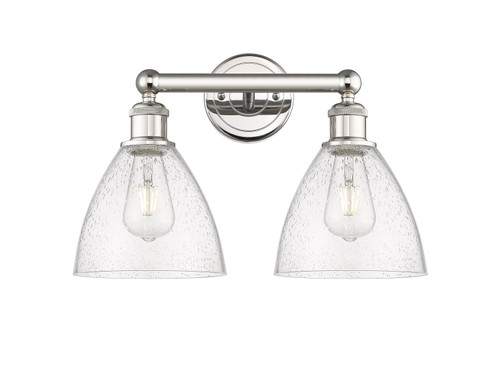 INNOVATIONS 616-2W-PN-GBD-754 Bristol Glass 2 16.5 inch Bath Vanity Light Polished Nickel