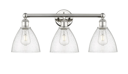 INNOVATIONS 616-3W-PN-GBD-754 Bristol Glass 3 25.5 inch Bath Vanity Light Polished Nickel