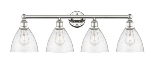 INNOVATIONS 616-4W-PN-GBD-754 Bristol Glass 4 34.5 inch Bath Vanity Light Polished Nickel