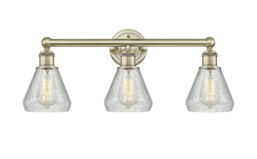 INNOVATIONS 616-3W-AB-G275 Conesus 3 24 inch Bath Vanity Light Antique Brass