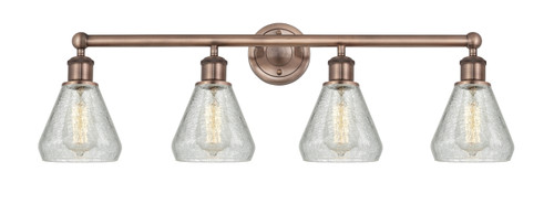 INNOVATIONS 616-4W-AC-G275 Conesus 4 33 inch Bath Vanity Light Antique Copper