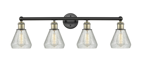 INNOVATIONS 616-4W-BAB-G275 Conesus 4 33 inch Bath Vanity Light Black Antique Brass