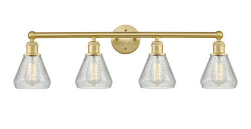 INNOVATIONS 616-4W-SG-G275 Conesus 4 33 inch Bath Vanity Light Satin Gold