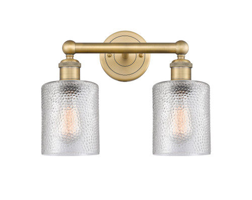 INNOVATIONS 616-2W-BB-G112 Cobbleskill 2 14 inch Bath Vanity Light Brushed Brass