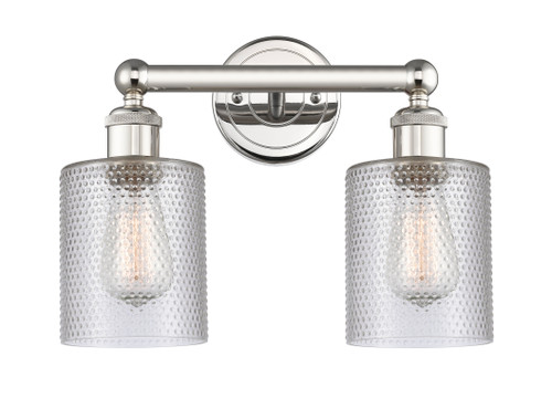 INNOVATIONS 616-2W-PN-G112 Cobbleskill 2 14 inch Bath Vanity Light Polished Nickel