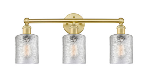 INNOVATIONS 616-3W-SG-G112 Cobbleskill 3 23 inch Bath Vanity Light Satin Gold