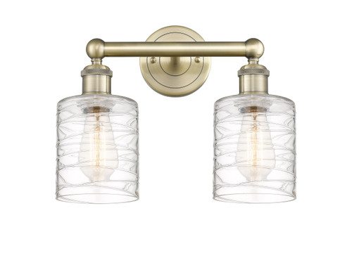 INNOVATIONS 616-2W-AB-G1113 Cobbleskill 2 14 inch Bath Vanity Light Antique Brass