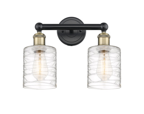 INNOVATIONS 616-2W-BAB-G1113 Cobbleskill 2 14 inch Bath Vanity Light Black Antique Brass