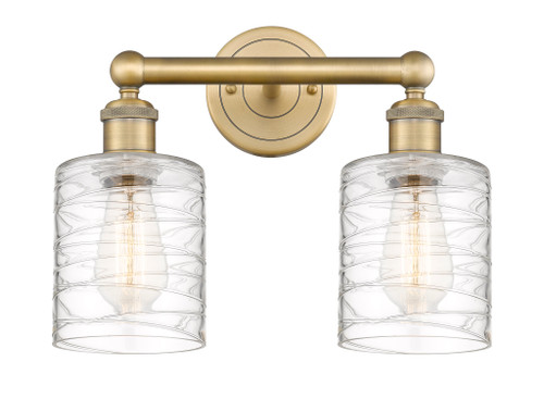 INNOVATIONS 616-2W-BB-G1113 Cobbleskill 2 14 inch Bath Vanity Light Brushed Brass