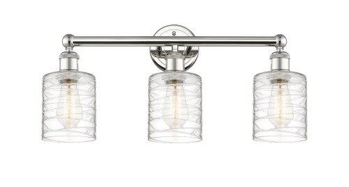 INNOVATIONS 616-3W-PN-G1113 Cobbleskill 3 23 inch Bath Vanity Light Polished Nickel