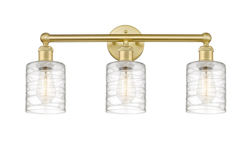 INNOVATIONS 616-3W-SG-G1113 Cobbleskill 3 23 inch Bath Vanity Light Satin Gold
