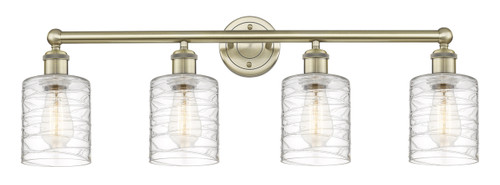 INNOVATIONS 616-4W-AB-G1113 Cobbleskill 4 32 inch Bath Vanity Light Antique Brass
