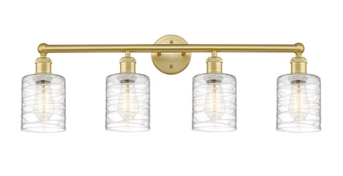 INNOVATIONS 616-4W-SG-G1113 Cobbleskill 4 32 inch Bath Vanity Light Satin Gold