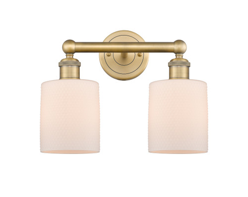 INNOVATIONS 616-2W-BB-G111 Cobbleskill 2 14 inch Bath Vanity Light Brushed Brass