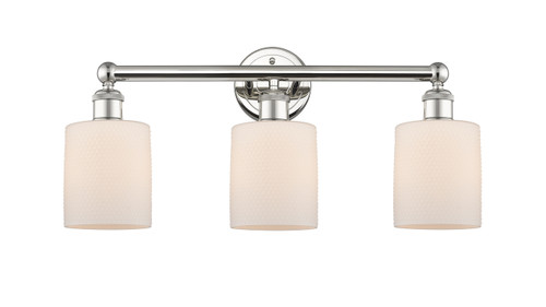 INNOVATIONS 616-3W-PN-G111 Cobbleskill 3 23 inch Bath Vanity Light Polished Nickel
