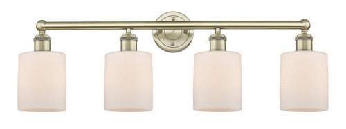 INNOVATIONS 616-4W-AB-G111 Cobbleskill 4 32 inch Bath Vanity Light Antique Brass