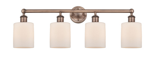 INNOVATIONS 616-4W-AC-G111 Cobbleskill 4 32 inch Bath Vanity Light Antique Copper
