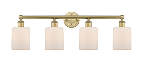 INNOVATIONS 616-4W-BB-G111 Cobbleskill 4 32 inch Bath Vanity Light Brushed Brass