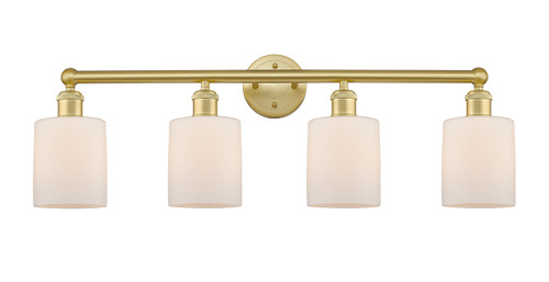INNOVATIONS 616-4W-SG-G111 Cobbleskill 4 32 inch Bath Vanity Light Satin Gold