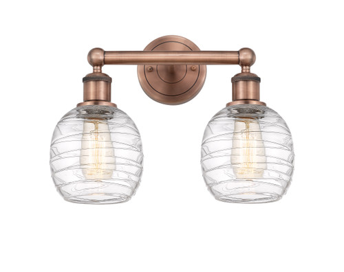 INNOVATIONS 616-2W-AC-G1013 Belfast 2 15 inch Bath Vanity Light Antique Copper