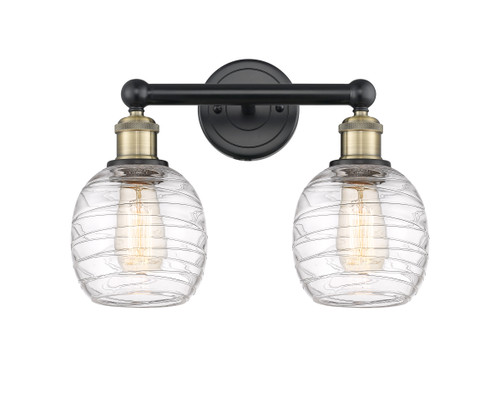 INNOVATIONS 616-2W-BAB-G1013 Belfast 2 15 inch Bath Vanity Light Black Antique Brass