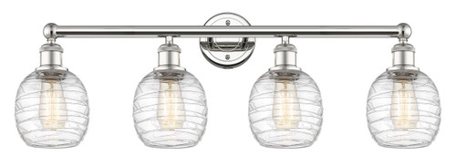 INNOVATIONS 616-4W-PN-G1013 Belfast 4 33 inch Bath Vanity Light Polished Nickel