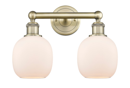 INNOVATIONS 616-2W-AB-G101 Belfast 2 15 inch Bath Vanity Light Antique Brass