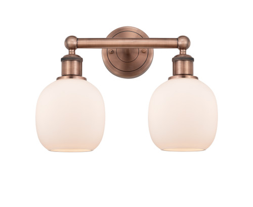INNOVATIONS 616-2W-AC-G101 Belfast 2 15 inch Bath Vanity Light Antique Copper