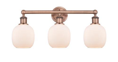 INNOVATIONS 616-3W-AC-G101 Belfast 3 24 inch Bath Vanity Light Antique Copper