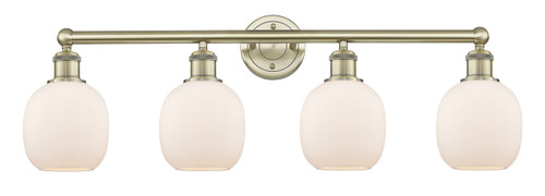 INNOVATIONS 616-4W-AB-G101 Belfast 4 33 inch Bath Vanity Light Antique Brass