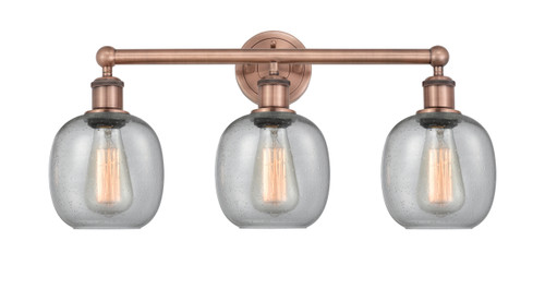 INNOVATIONS 616-3W-AC-G104 Belfast 3 24 inch Bath Vanity Light Antique Copper