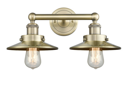 INNOVATIONS 616-2W-AB-M4-AB Edison 2 17 inch Bath Vanity Light Antique Brass