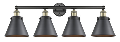 INNOVATIONS 616-4W-BAB-M13-BK Edison 4 35 inch Bath Vanity Light Black Antique Brass