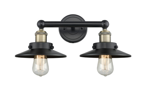 INNOVATIONS 616-2W-BAB-M6-BK Edison 2 17 inch Bath Vanity Light Black Antique Brass