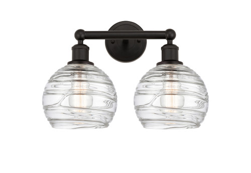 INNOVATIONS 616-2W-OB-G1213-8 Athens Deco Swirl 2 17 inch Bath Vanity Light Oil Rubbed Bronze