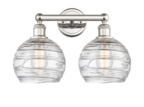INNOVATIONS 616-2W-PN-G1213-8 Athens Deco Swirl 2 17 inch Bath Vanity Light Polished Nickel
