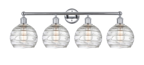 INNOVATIONS 616-4W-PC-G1213-8 Athens Deco Swirl 4 35 inch Bath Vanity Light Polished Chrome