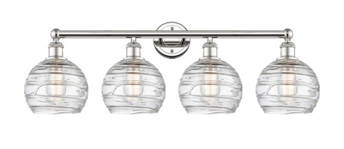 INNOVATIONS 616-4W-PN-G1213-8 Athens Deco Swirl 4 35 inch Bath Vanity Light Polished Nickel