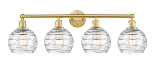 INNOVATIONS 616-4W-SG-G1213-8 Athens Deco Swirl 4 35 inch Bath Vanity Light Satin Gold