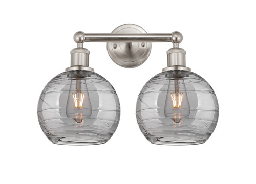 INNOVATIONS 616-2W-SN-G1213-8SM Athens Deco Swirl 2 17 inch Bath Vanity Light Satin Nickel