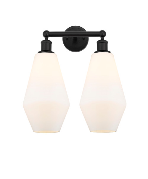 INNOVATIONS 616-2W-BK-G651-7 Cindyrella 2 16 inch Bath Vanity Light Matte Black
