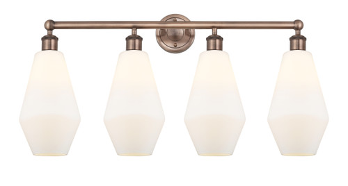 INNOVATIONS 616-4W-AC-G651-7 Cindyrella 4 34 inch Bath Vanity Light Antique Copper