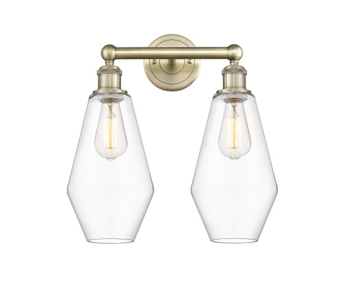 INNOVATIONS 616-2W-AB-G652-7 Cindyrella 2 16 inch Bath Vanity Light Antique Brass
