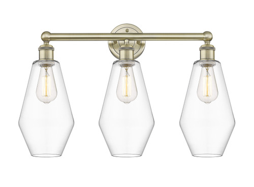 INNOVATIONS 616-3W-AB-G652-7 Cindyrella 3 25 inch Bath Vanity Light Antique Brass