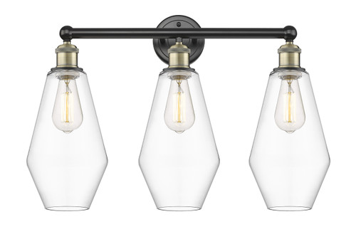 INNOVATIONS 616-3W-BAB-G652-7 Cindyrella 3 25 inch Bath Vanity Light Black Antique Brass